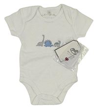 Nové - Bílé body s dinosaury