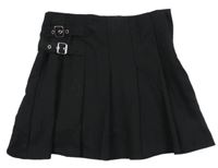 Čierna skladaná sukňa s přezkami H&M