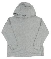 Sivý melírovaný trblietavý ľahký sveter s kapucňou M&S