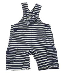 Tmaovmodro-bílé pruhované laclové tepláky Jojo Maman Bébé