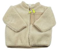 Béžová huňatá podšitá bunda H&M