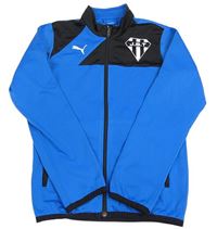 Modro-černá sportovní propínací mikina s logem Puma