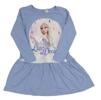 Světlemodré bavlněné šaty s Elsou H&M