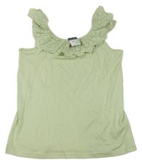 Nové - světlezelený top s madeirou Primark