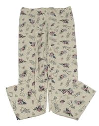 Světlebéžové legíny s princeznami Disney