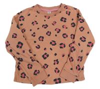 Staroružová leopardí mikina Tu