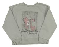 Sivá mikina s obrázkom Primark