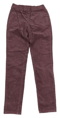 Fialové skinny manšestráky H&M