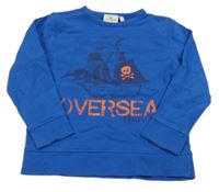 Modrá mikina s nápisom Tom Tailor