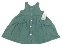 Nové - zelené riflové propínací šaty H&M