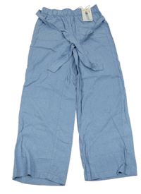 Nové - modré lehké kalhoty s páskem Lily & Dan