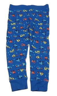 Modré pyžamové kraťasy s bagry Impidimpi