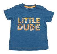 Modré tričko s nápisom Nutmeg