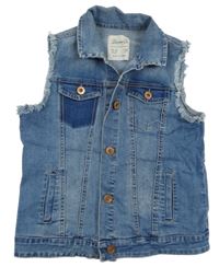 Modrá riflová vesta s kapsami Denim Co.