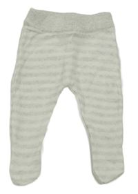 Bílo-šedé pruhované úpletové polodupky Mothercare