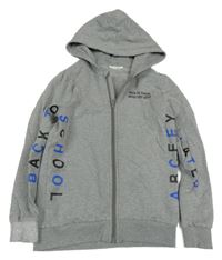 Sivá prepínaci mikina s nápismi a kapucňou Name it
