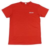 Červené športové tričko s nápisom AWDis