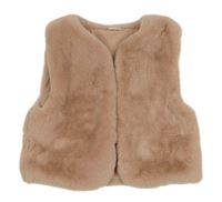 Ružová kožušinová podšitá vesta Next