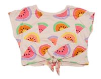 Ružové crop tričko s melónmi Primark