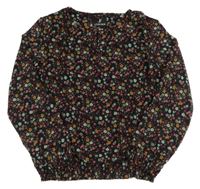 Černá květovaná halenka 