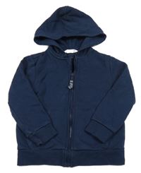 Tmavomodrá prepínaci mikina s kapucňou H&M