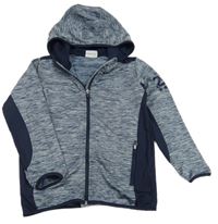 Tmavomodro-biela melírovaná prepínaci thermo mikina Topolino