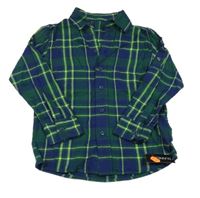 Nové - Tmavomodro-zelená kockovaná košeľa Dunnes