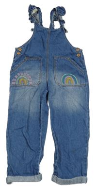 Modré laclové rifle s duhami a volánky Next