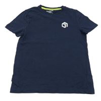 Tmavomodré tričko s potiskem F&F