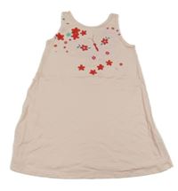 Svetloružové šaty s motýlkom