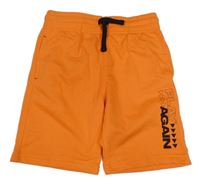 Oranžové teplákové kraťasy s nápisom F&F