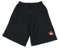 Čierne športové kraťasy s potlačou Pocopiano