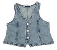 Svetlomodrá rifľová vesta H&M