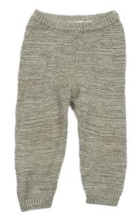 Béžové melírované pletené tepláky Lupilu