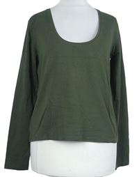 Dámske khaki crop tričko Zara