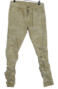 Pánské béžové army plátěné kalhoty vel. 34