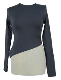 Dámske tmavomodré elastické crop tričko FB Sister