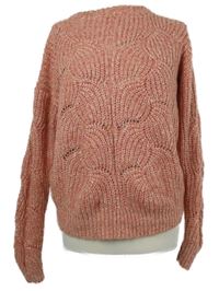 Dámský růžový ažurový svetr Dorothy Perkins 