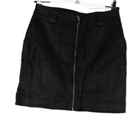 Dámska čierna koženková prepínaci minisukňa Topshop