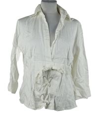 Dámska biela blúzka so šnurovaním Next