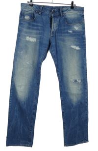 Pánske modré šisované rifle s vyšúchaním G-star RAW