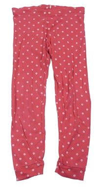 Ružové bodkované pyžamové nohavice H&M