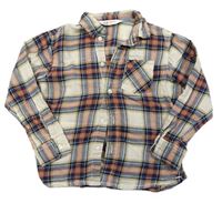 Světlebéžovo-farebná kockovaná košeľa H&M