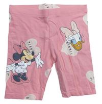 Ružové elastické kraťasy s Minnie a Daisy Disney