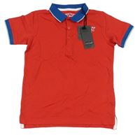 Červeno-modré polo tričko s logem Firetrap