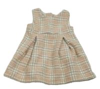 Bielo-ružovo-strieborné kockované šaty F&F