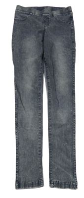 Tmavomodré tregíny rifllového vzhledu H&M