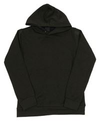 Čierno-sivá melírovaná mikina s kapucňou