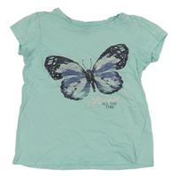 Světlemodré tričko s motýlkem Dopodopo
