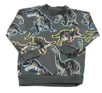Sivá mikina s dinosaurami Nutmeg